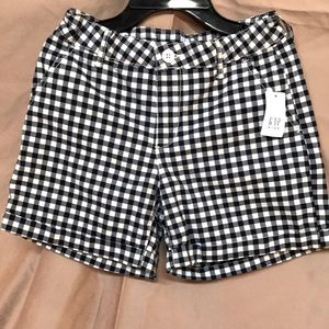 Girls blue and white plaid shorts. 8 PLUS
